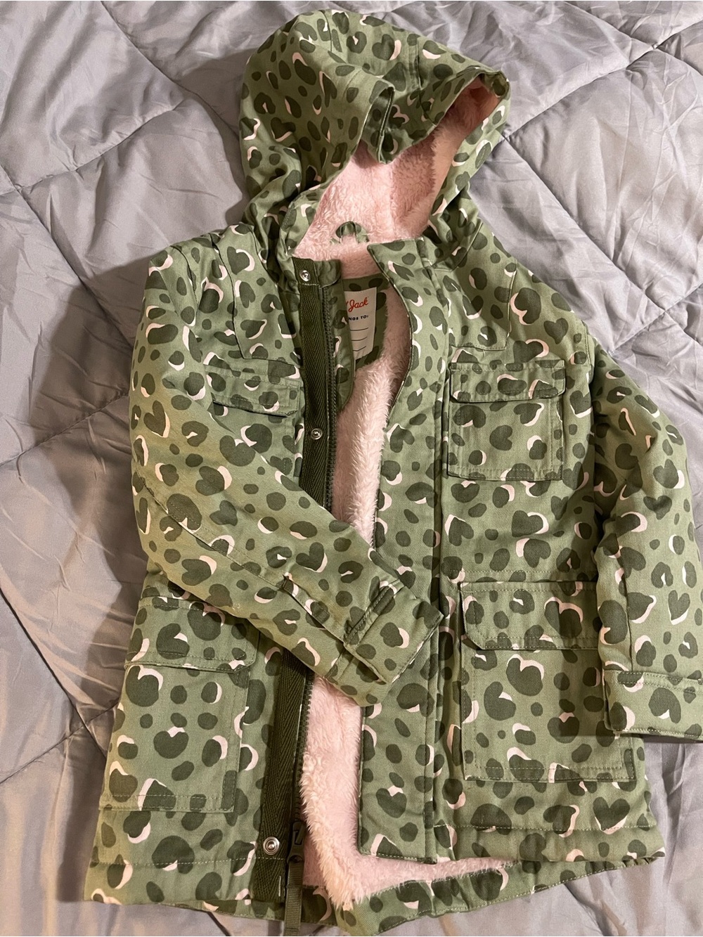 Cat & Jack Pink Plush Lined Kids Jacket